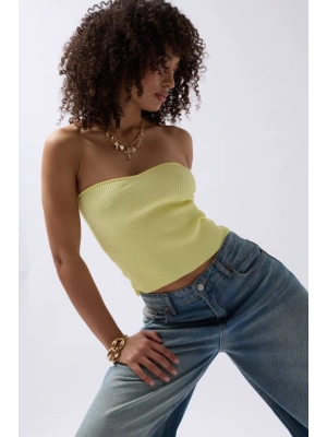 Straplez Dokulu Crop