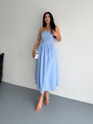 traplez Pileli Elbise  Açık avi