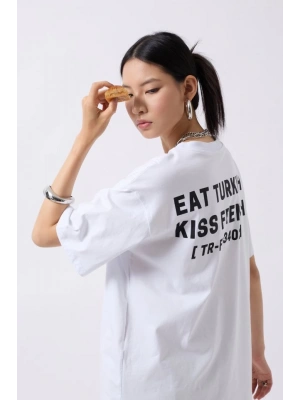 Turkish ırt Baskılı Oversize Thirt