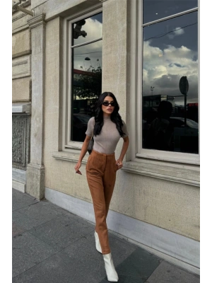 SÜET PANTOON PENSİ  Taba