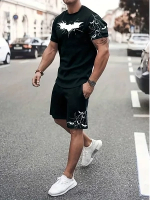 Unisex Baskılı Şortlu Takım  iyah