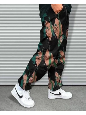 Unisex Beli astikli Cepli Paraşüt Pantolon  iyah