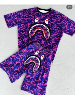 Unisex Dijital Baskılı Şortlu Takım  or