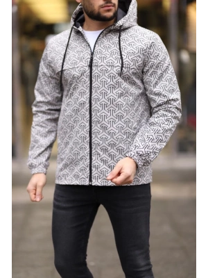 Unisex Kapüşonlu İçi Astarlı Yağmurluk  Gri