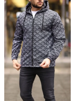 Unisex Kapüşonlu İçi Astarlı Yağmurluk  iyah