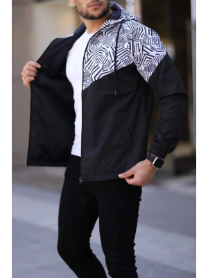 Unisex Kapüşonlu İçi Astarlı Yağmurluk  iyah