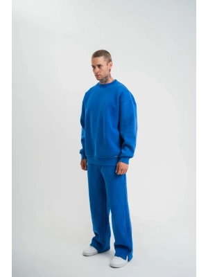 Unisex Uzun Kol Bisiklet Yaka Yıkamalı Eşofman Takım  avi