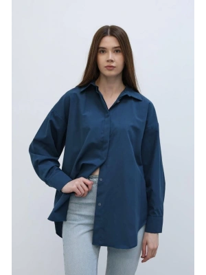 Uzun Kol Gömlek  İndigo