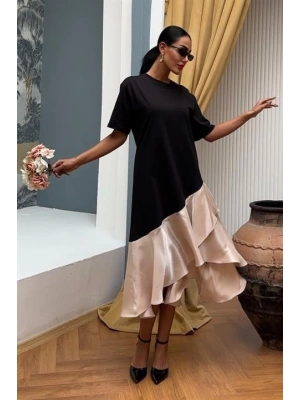 Volanlı üprem Elbise 2864