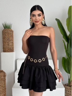 Vosges traplez Mini Elbise