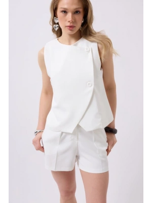 Yandan Düğmeli Dokuma Yelek