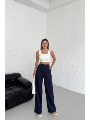Yüksek Bel Pensli̇ Palazzo Pantolon