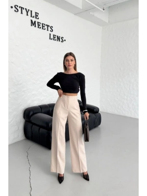 Yüksek Bel Pensli̇ Palazzo Pantolon