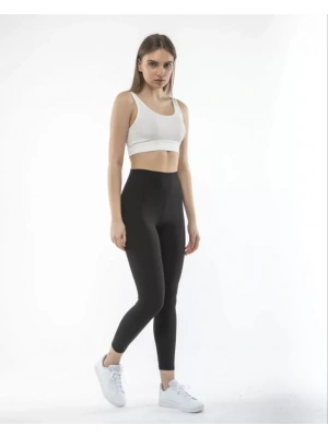 Yüksek Bel porcu Düz Tayt  iyah