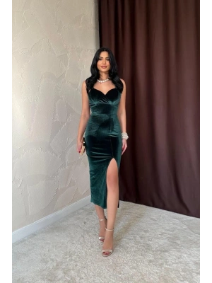 Zümrüt Kadife Elbise