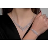 14 Ayar Taşlı Beyaz Altın Set
