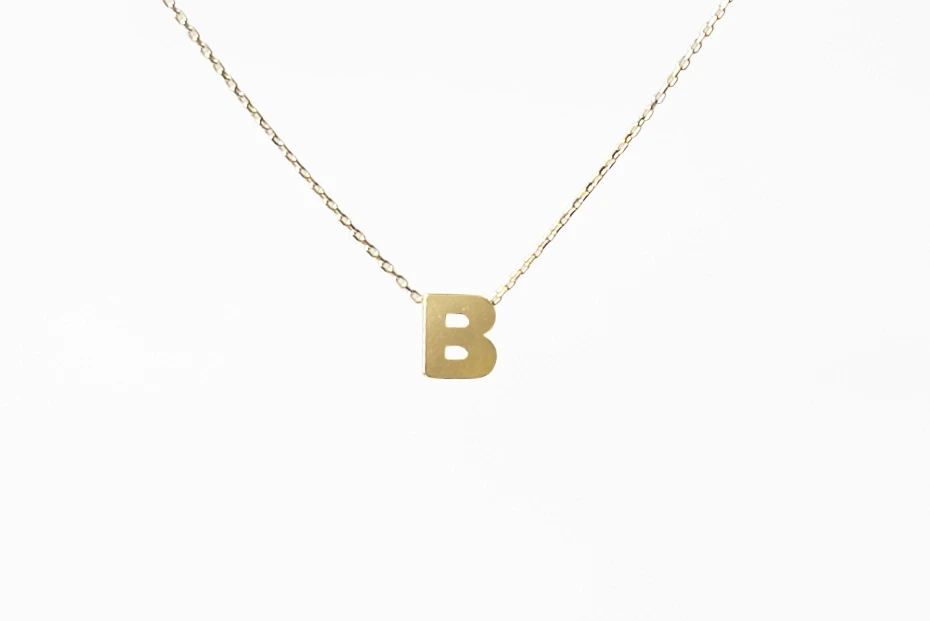 14 Ayar B Harfi Kolye