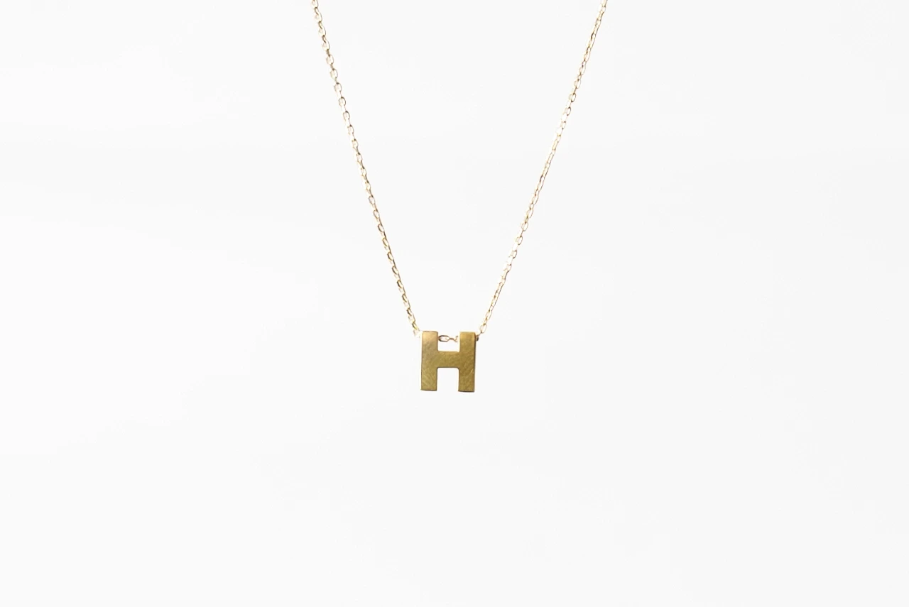 14 Ayar H Harfi Kolye