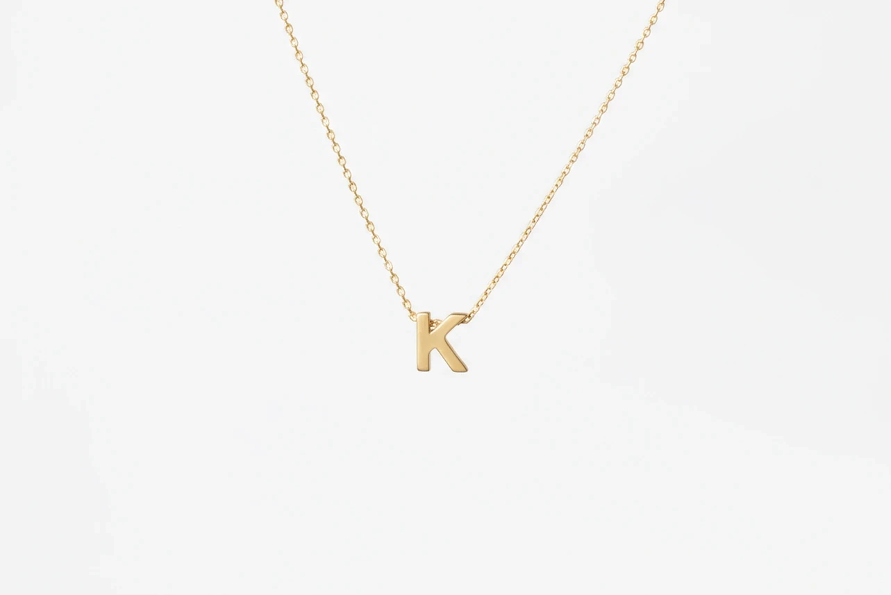 14 Ayar K harfi Kolye