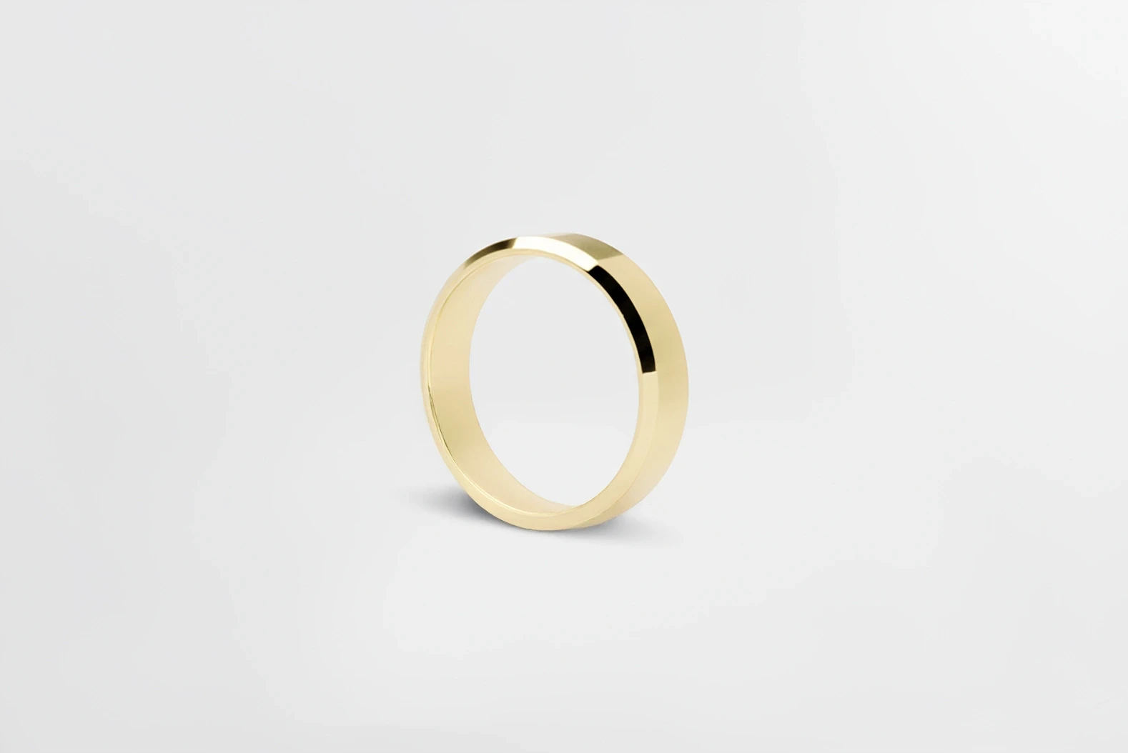 14 Ayar Kalın Flat Model Alyans