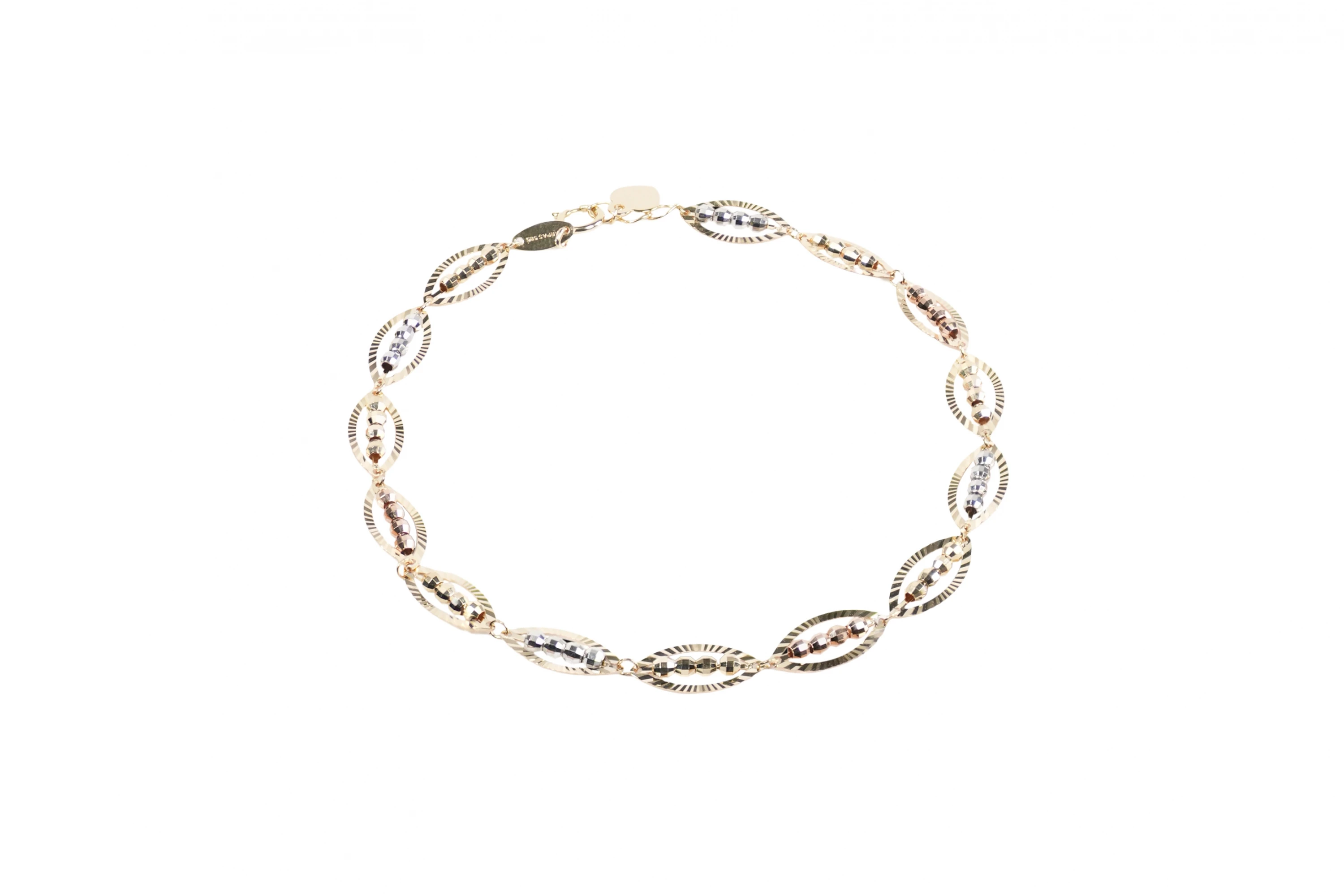 14 Ayar Modern Desenli Bileklik (20 cm)