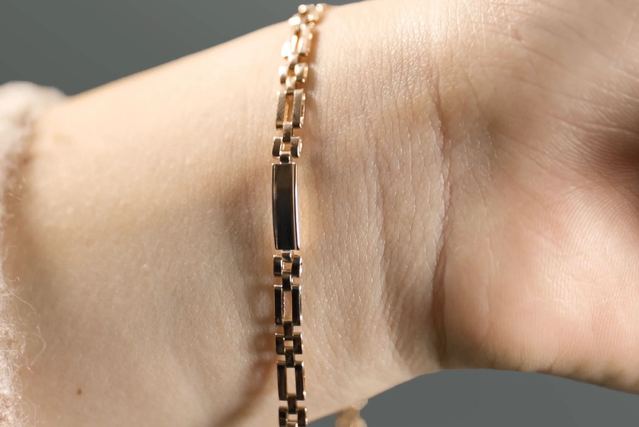 14 Ayar Modern Form Bileklik (19.5 cm)