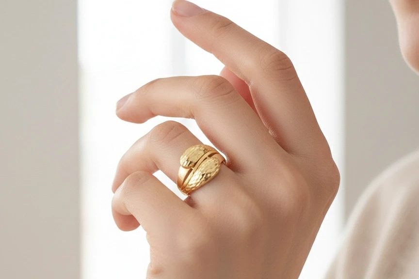 8 Ayar Modern Yüzük