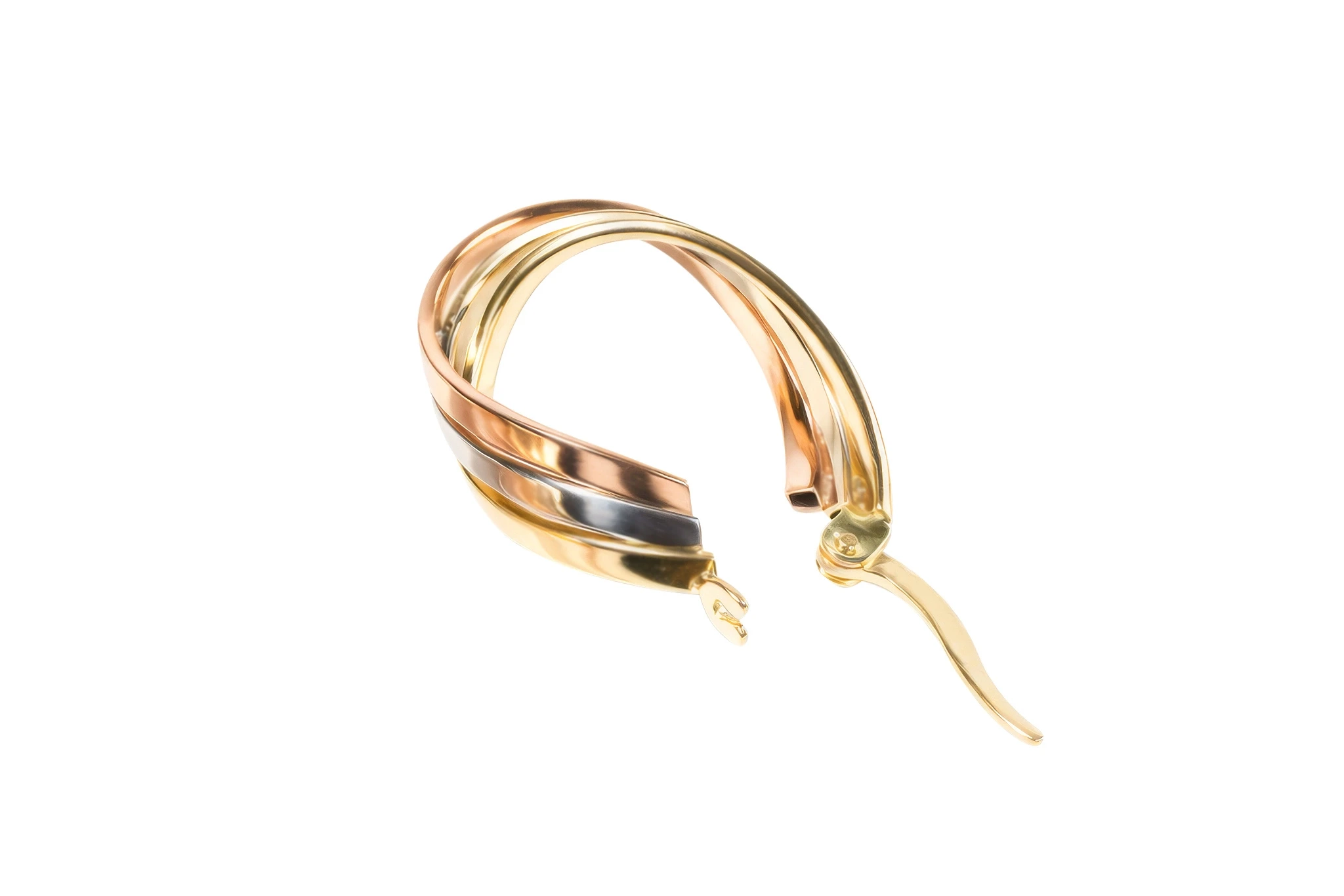 14 Ayar 3 Renk Şekilli Küpe