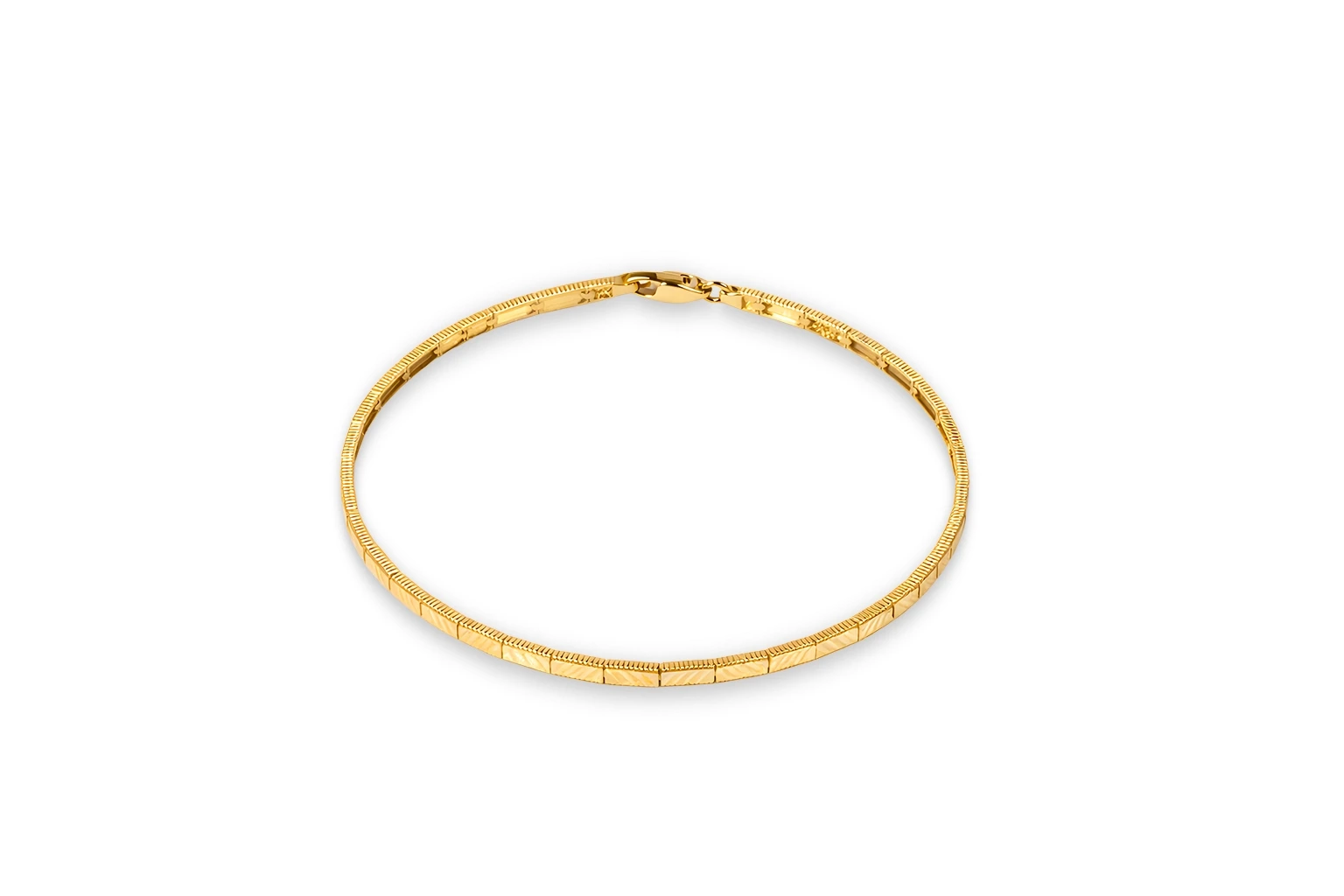 14 Ayar Lineer Desenli Bileklik