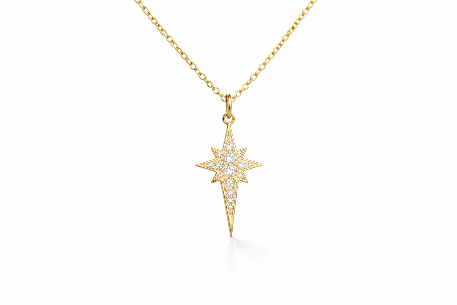 14 Ayar Kutup Yıldızı Kolye