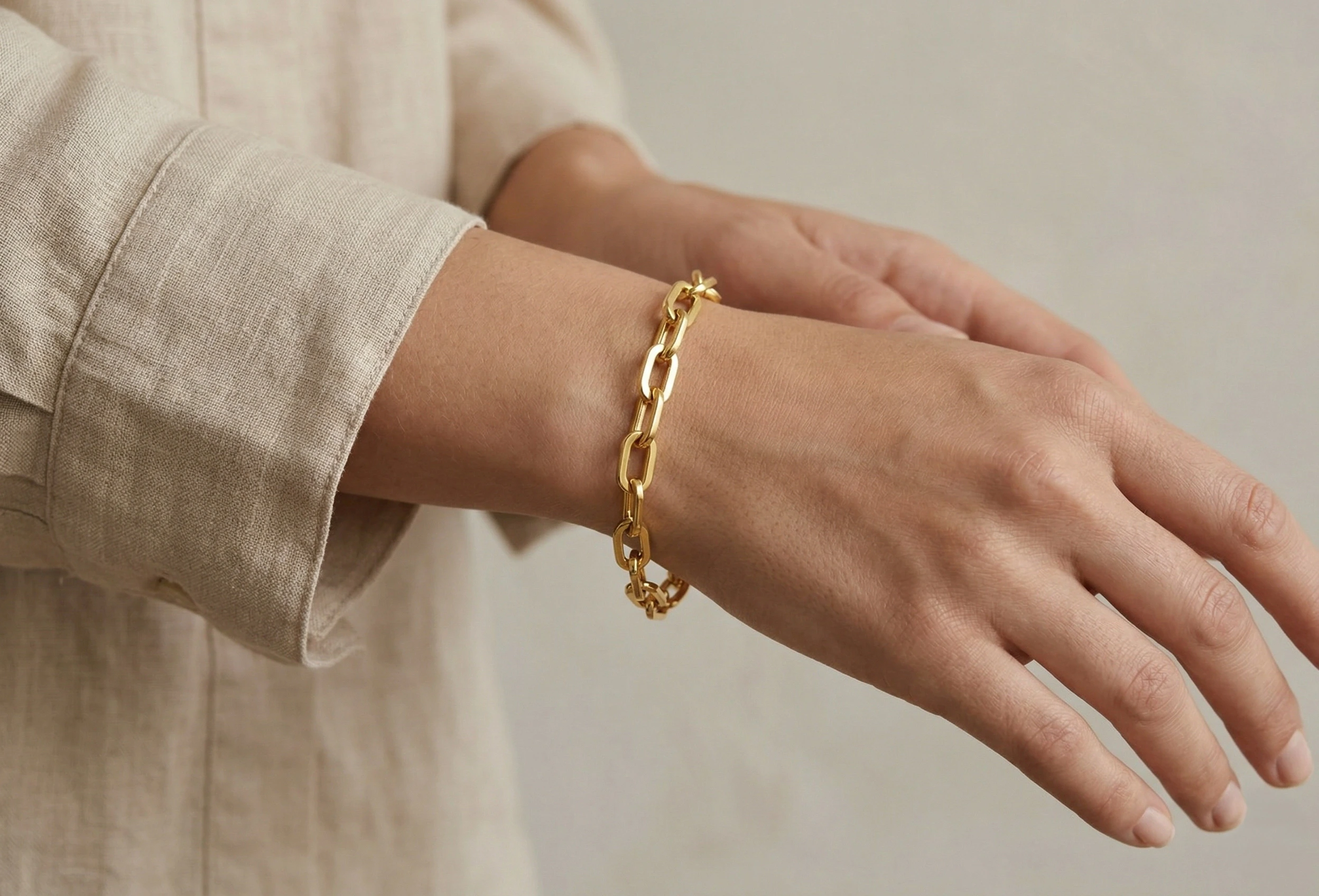 14 Ayar Klasik Ataç Bileklik