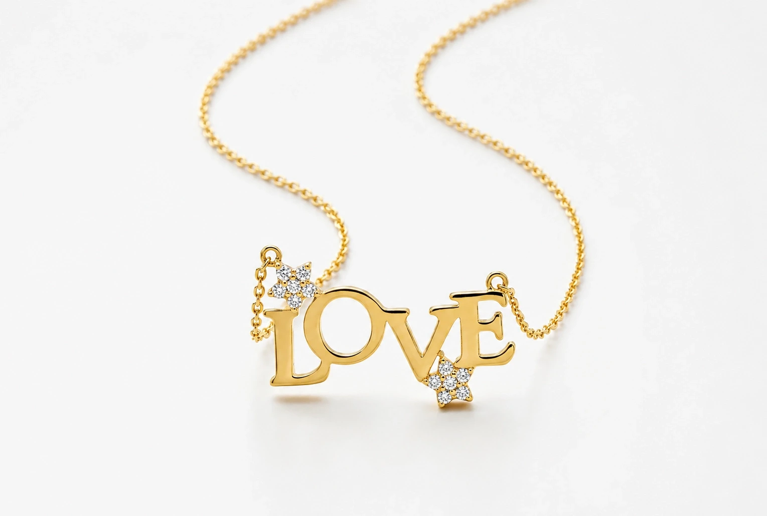 14 Ayar Altın Love Kolye