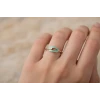 14 Ayar Turkuaz Mineli Ataç Form Yüzük