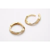 14 Ayar Altın Zarif Taşlı Küpe