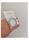 Unisex Italyan Nomi Charm Gümüş Renk Esnek Çelik Bileklik (ÜZERİ YAZILIDIR)