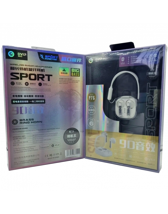 130H 9D V5.0 Airpods Android & iOS Bluetooth Kulaklık DVIP P75