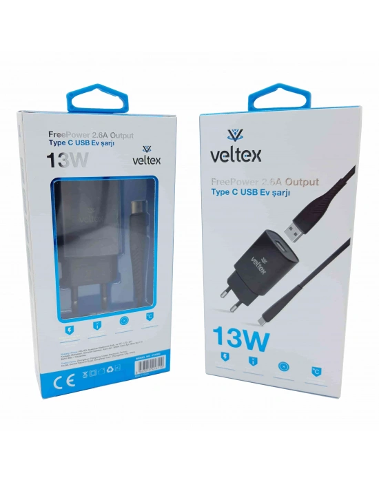 13W 2.6A TYPE-C Şarj Aleti Veltex VTX-002