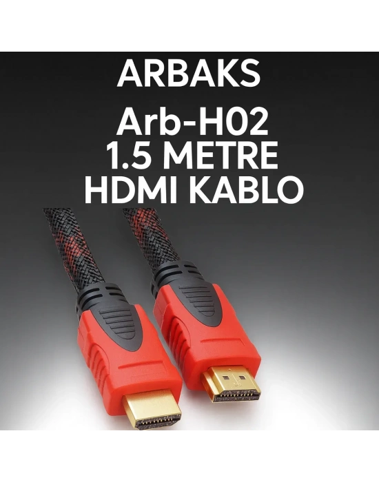 1.5 Metre Hasırlı Örgülü HDMI Kablo Arbaks Arb-H02
