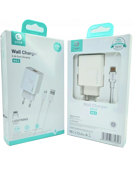 3.4A QC3.0 Usb İphone Şarj Aleti DVIP N63