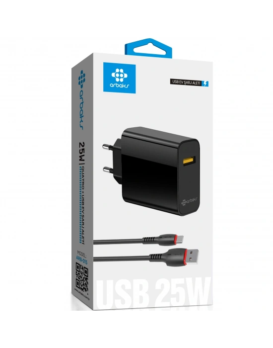 4.1A 25W QC3 TYPE-C Hızlı Şarj Aleti Arbaks Arb-015