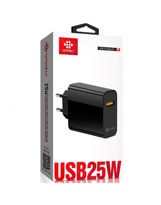 4.1A 25W QUATRO QC3 Hızlı Şarj Cihazı Başlığı Arbaks ARB-015