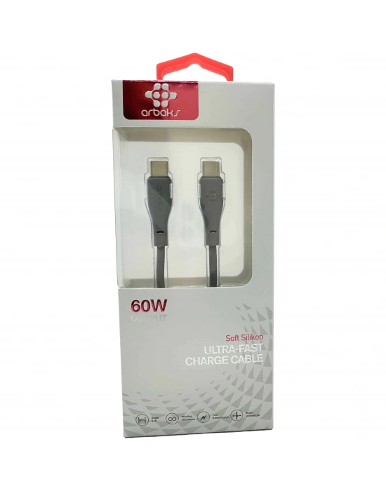 60W TYPE-C To TYPE-C Usb Şarj Kablosu Arbaks Arb-315
