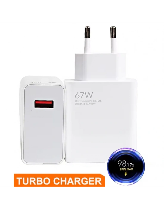67W Turbo Saniye Göstergeli Hızlı Şarj Başlığı (Markasız / Paketsiz)