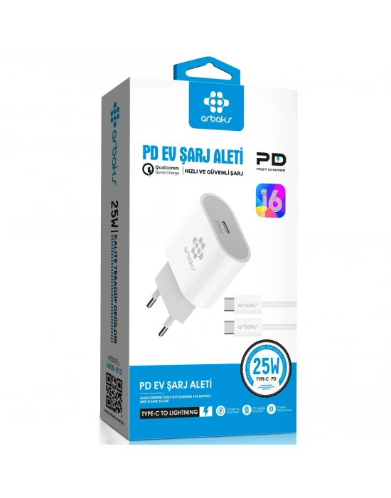 IP 16 Serisi PD 25W Şarj Aleti Arbaks ARB-013T