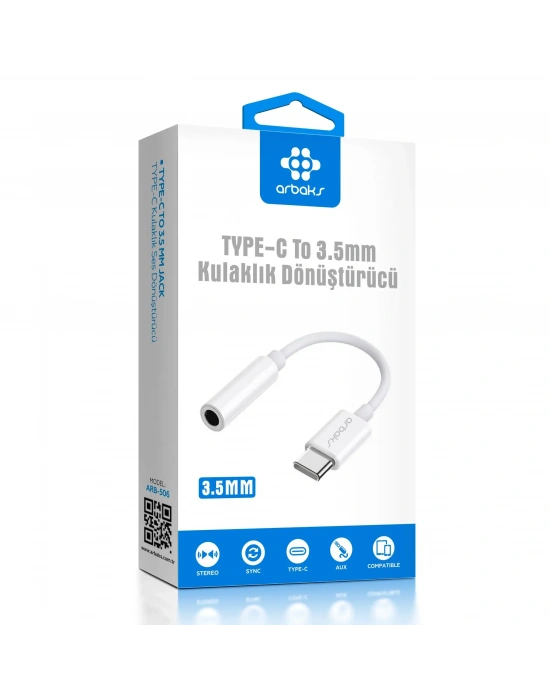 iphone 16 Pro Max TYPE-C To 3.5mm Kulaklık Dönüştürücü Arbaks ARB-506