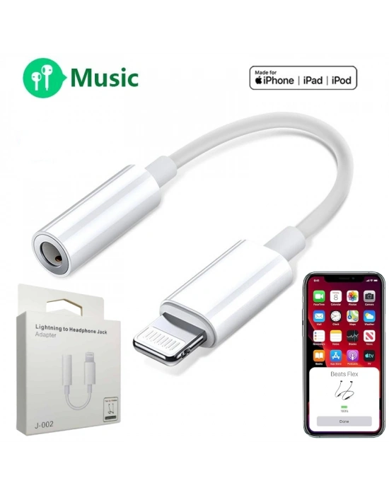 Lightning to 3.5mm Kulaklık Dönüştürücü Adaptör – iPhone Uyumlu / Pop-Up