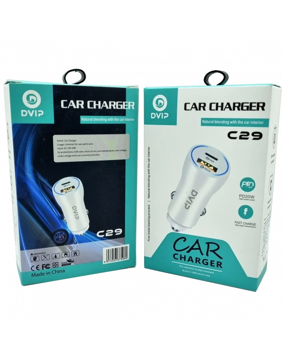 PD 20W + QC3.0 USB Hızlı Araç Şarj Başlığı Dvip C29