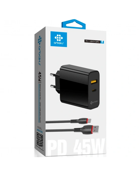 PD 45W PD + QC USB BENTLE TYPE-C SET Arbaks ARB-016