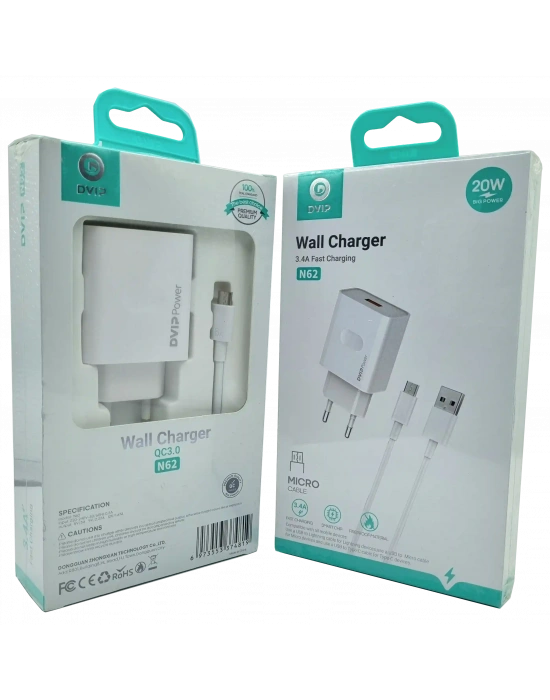 QC3.0 Micro Usb Şarj Aleti DVIP N62