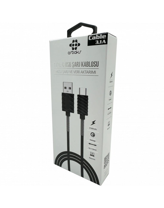 Yaylı TYPE-C 3.1A Usb Şarj Kablosu Arbaks ARB-037